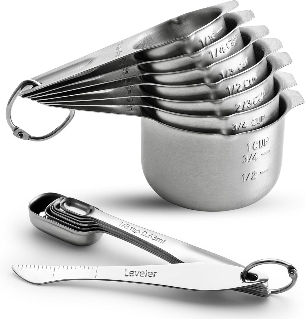 spring chef stainless steel measuring cups and spoons set1