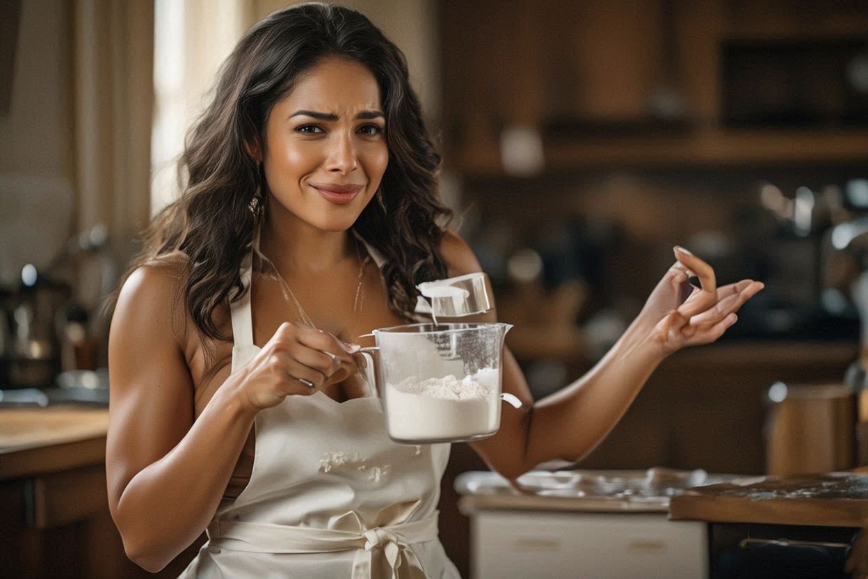 flour incorrectly packed measuring cup